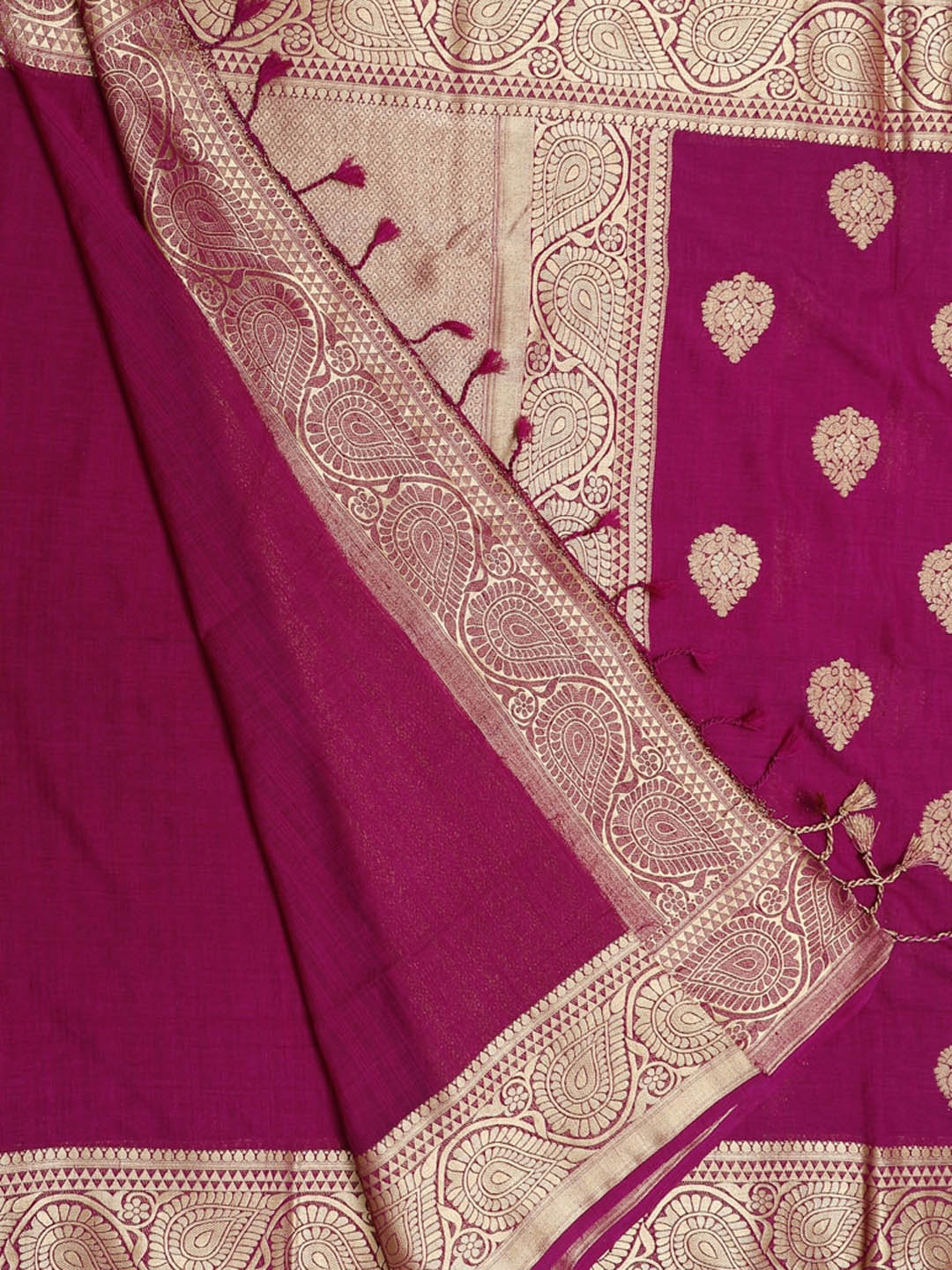

SAMITTE Magenta Woven Design Saree