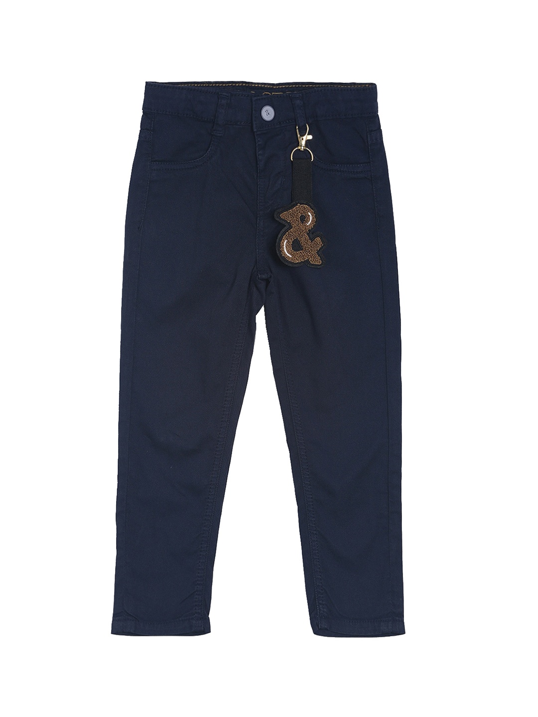 

TALES & STORIES Boys Blue Regular Fit Solid Regular Trousers