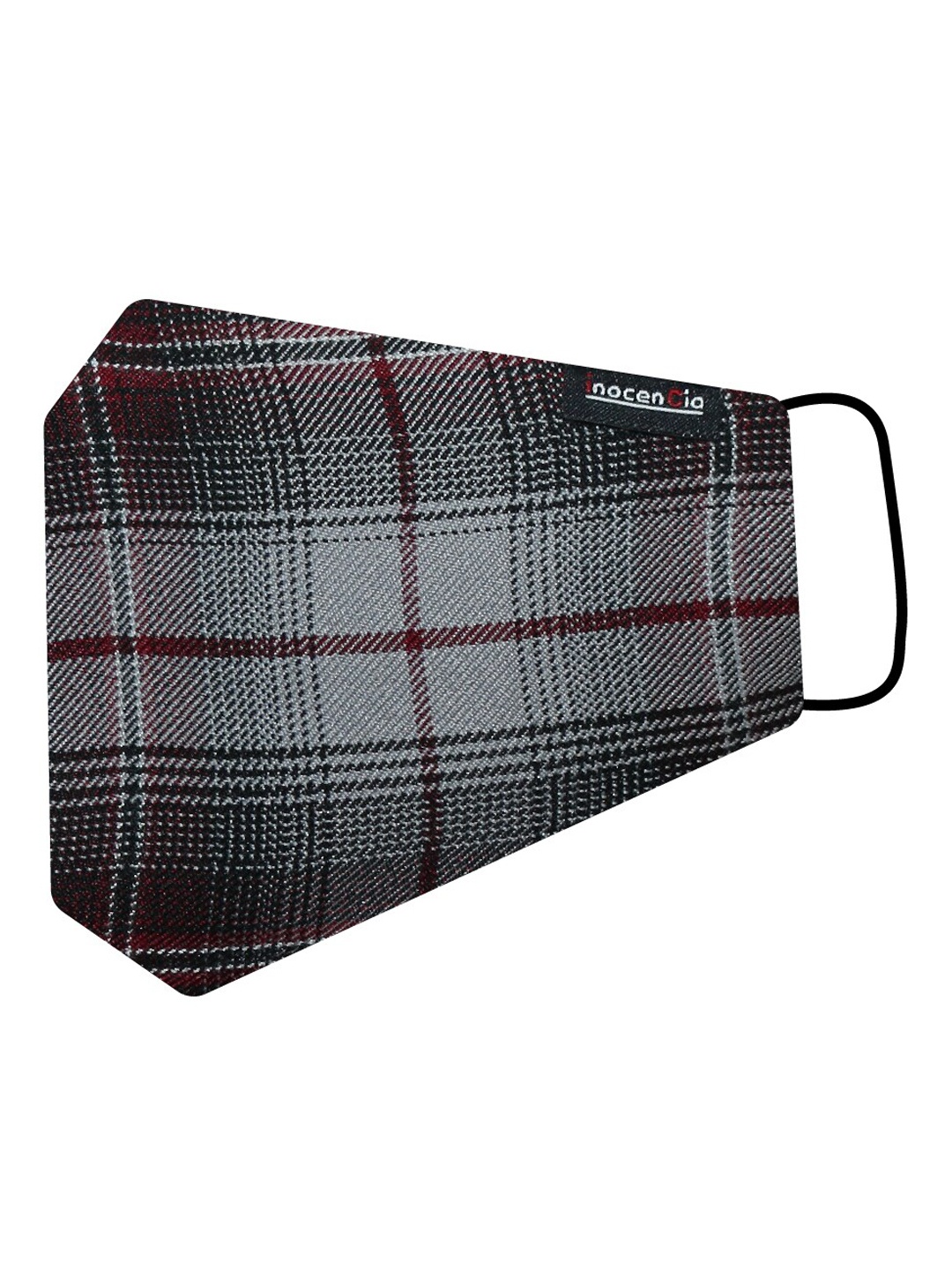 

inocenCia Unisex Maroon & Blue Checked 2-Ply Anti-Dust Reusable Outdoor Face Mask