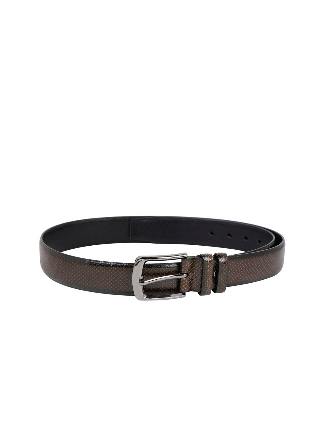 

ZEVORA Men Brown Textured Belt