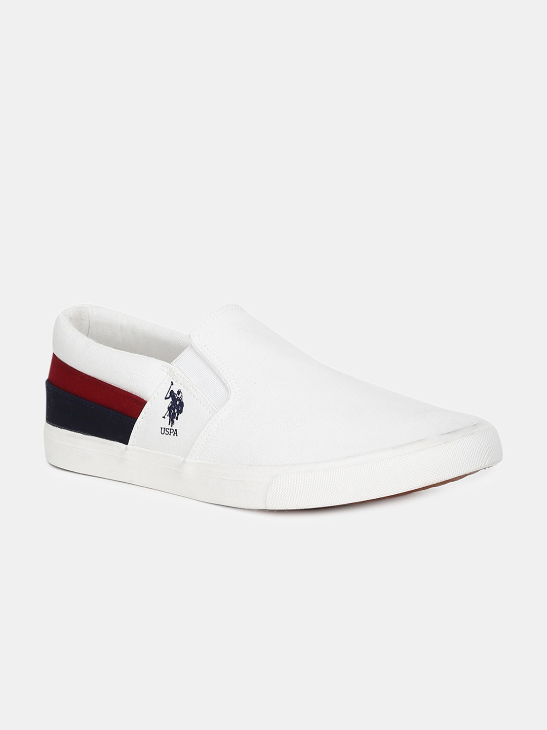 

U.S. Polo Assn. Men White Slip-On Sneakers