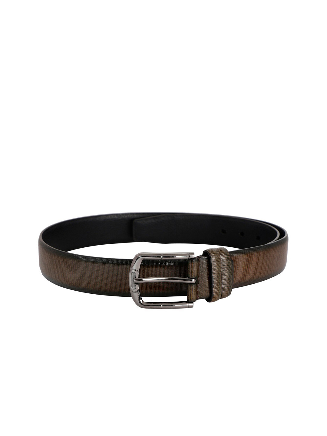 

ZEVORA Men Brown Textured Belt