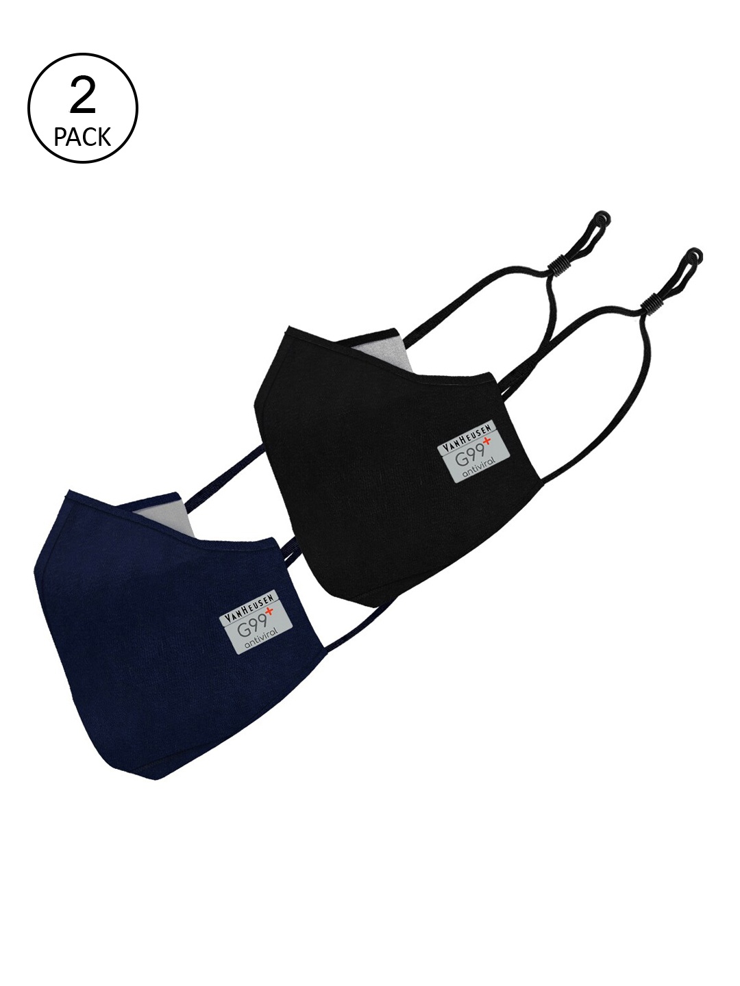 

Van Heusen Men Multicolour Solid G99+ Antiviral Protective Cloth Mask, Black