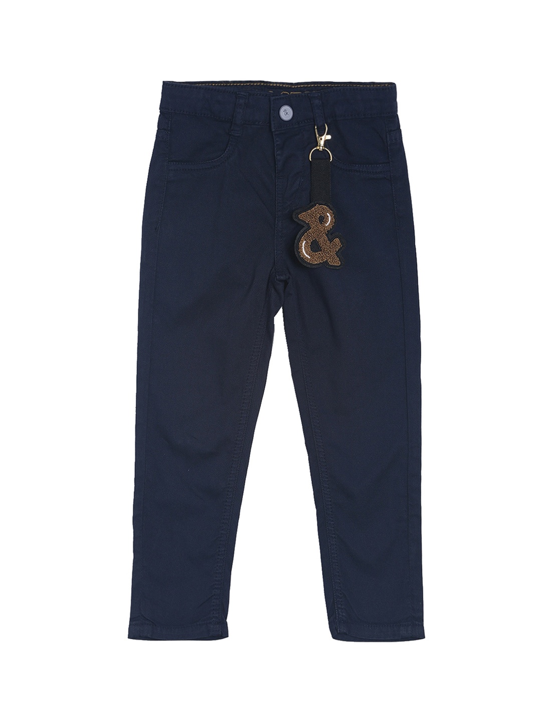 TALES & STORIES Boys Blue Regular Fit Solid Regular Trousers