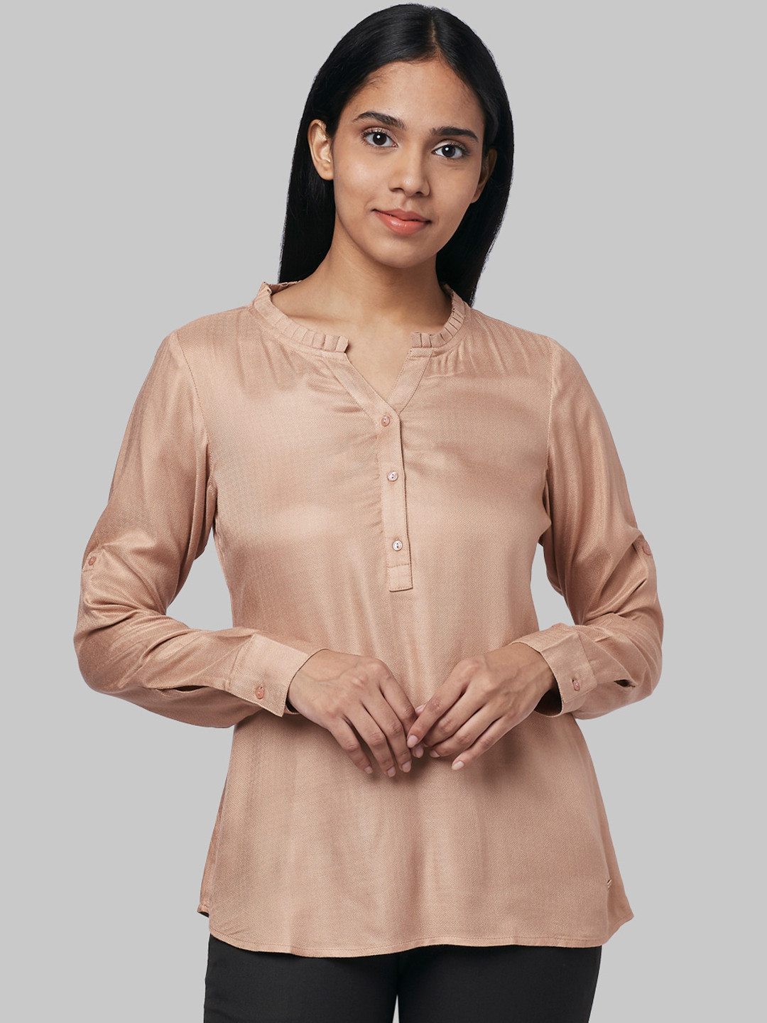 

Park Avenue Woman Women Brown Solid Top