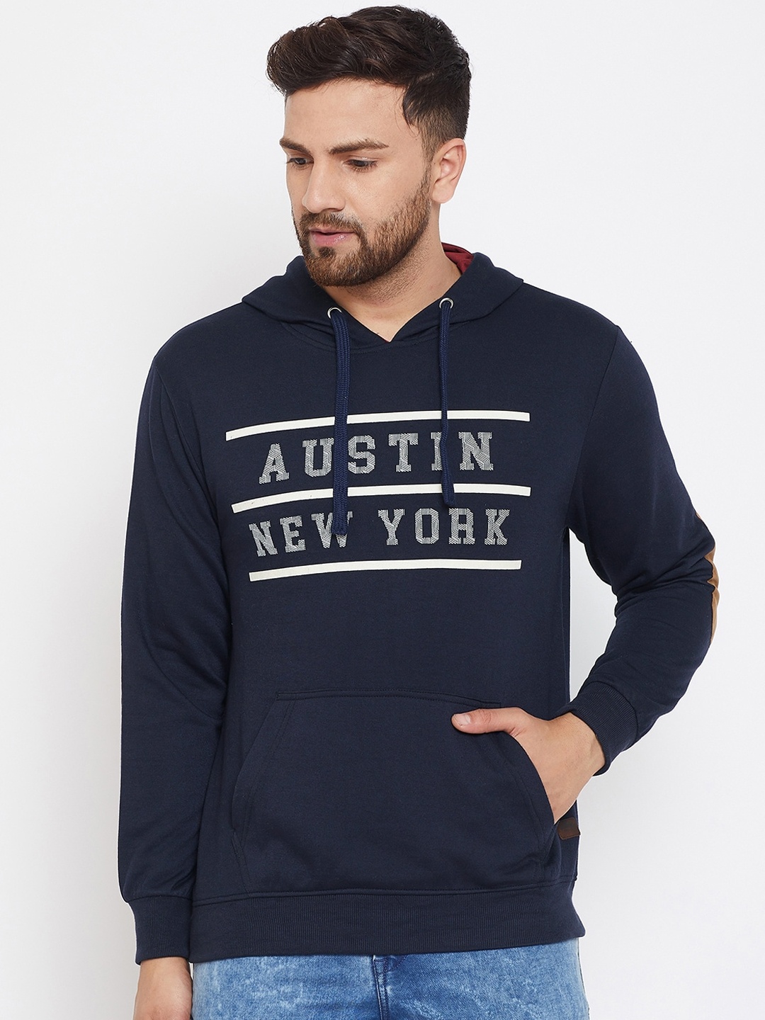 

Austin wood Men Navy Blue Printed Sweatshirt