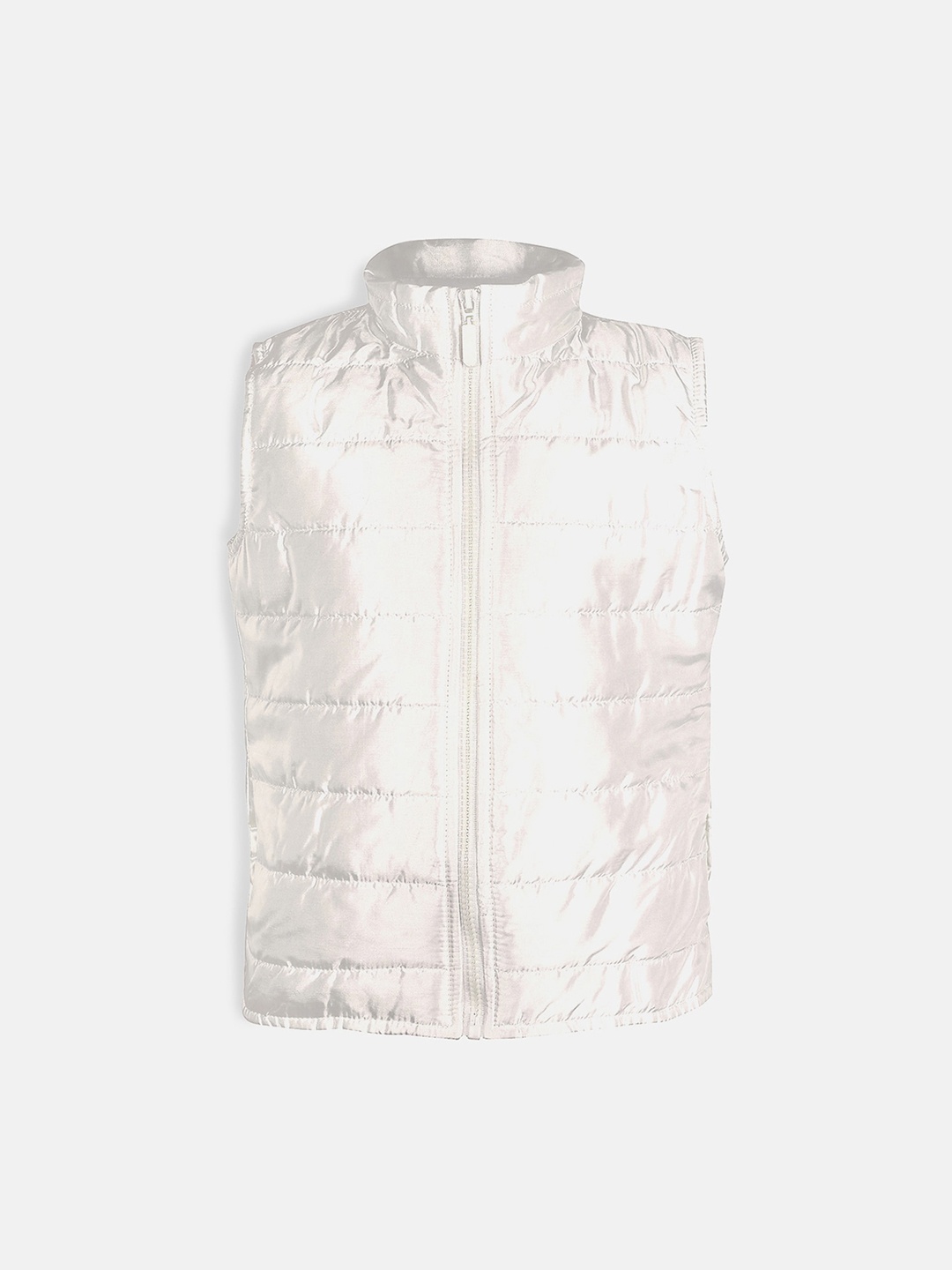 

Oxolloxo Girls White Striped Quilted Jacket