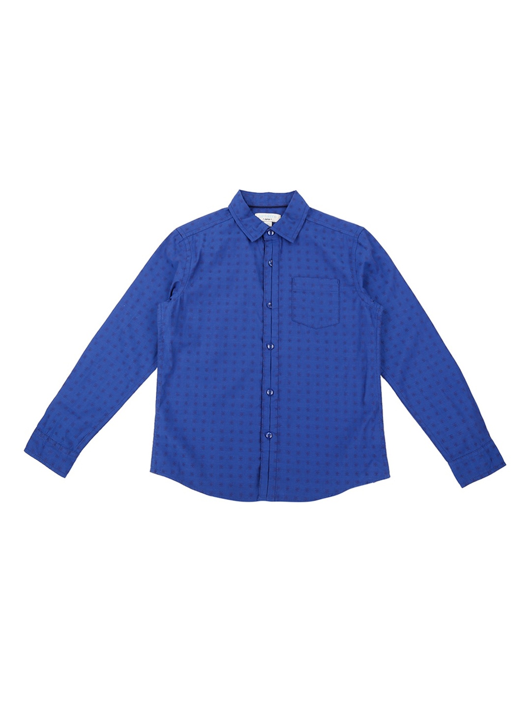 

Pantaloons Junior Boys Blue Regular Fit Printed Casual Shirt
