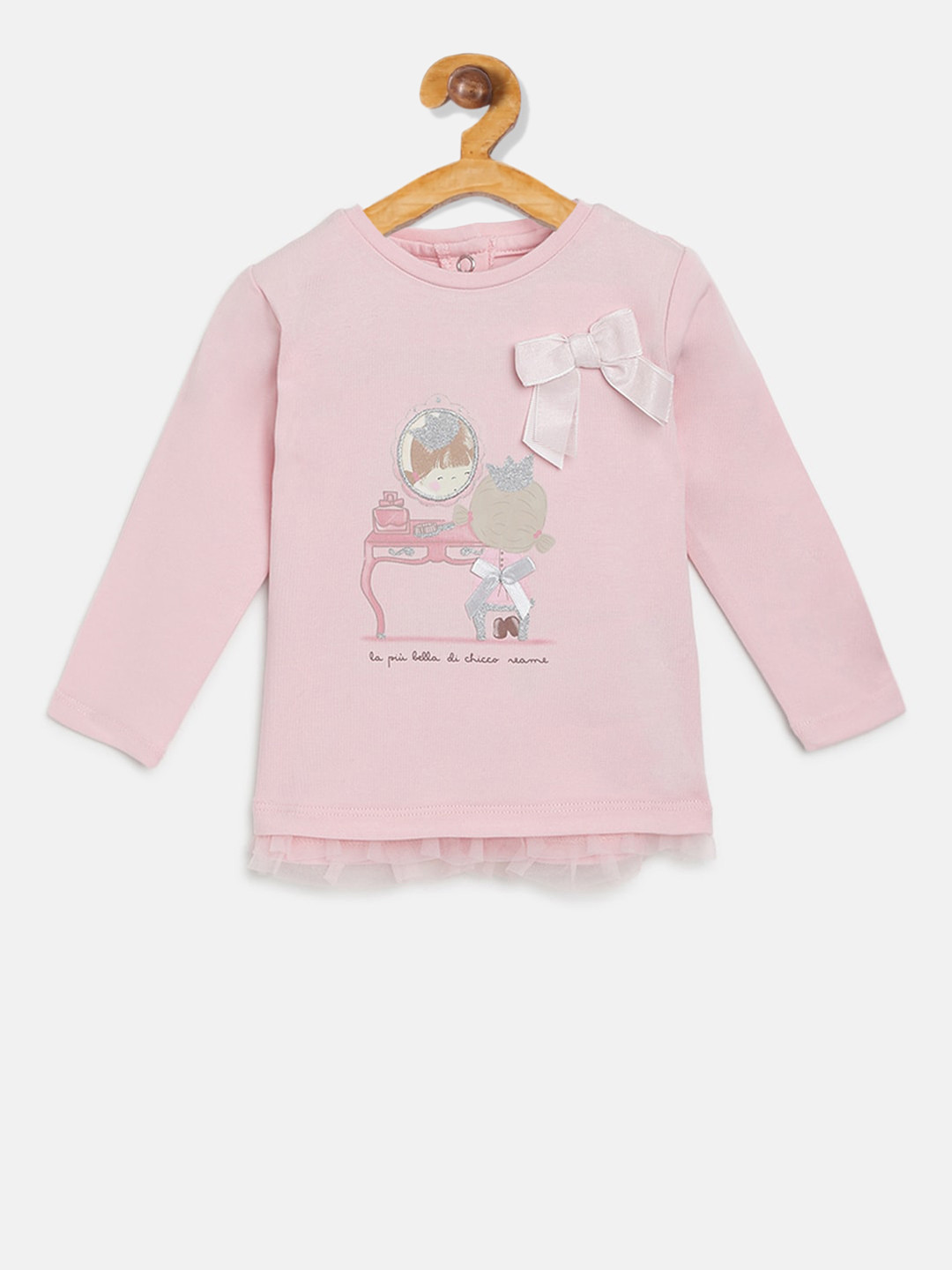 

Chicco Girls Pink Printed Round Neck T-shirt