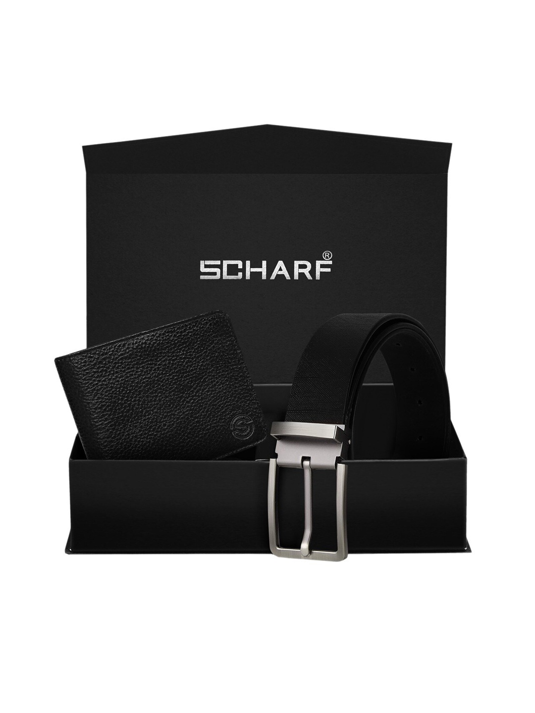 

SCHARF Men Black Genuine Leather Accessory Gift Set