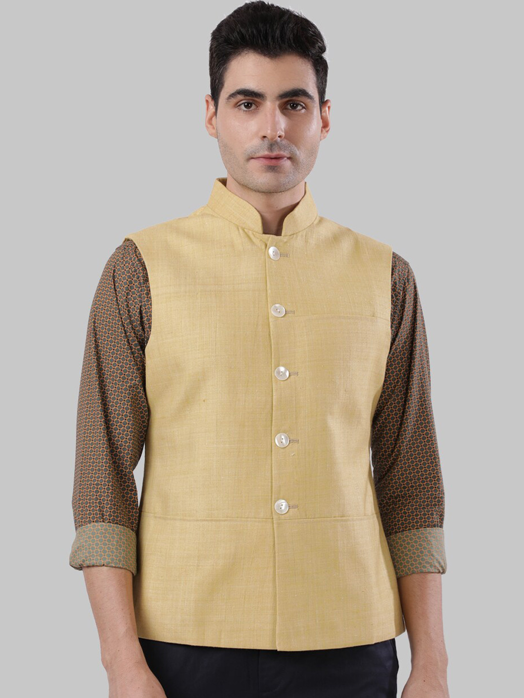 

Ethnix By Raymond Light Yellow Bundi