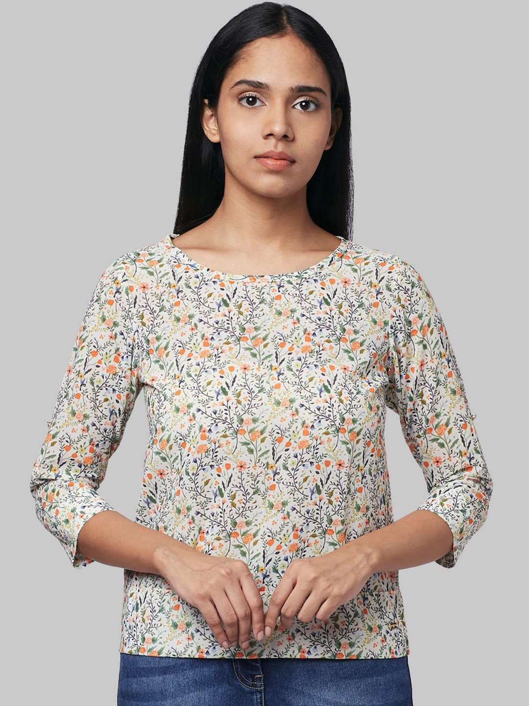 

Park Avenue Woman Women Orange Printed Top