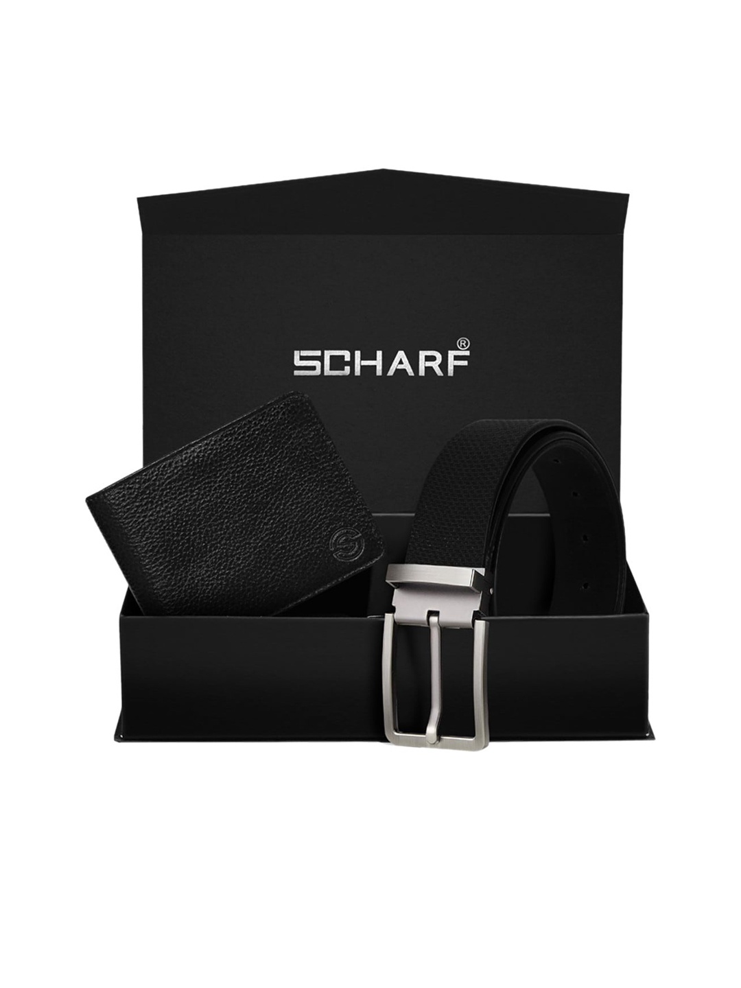 

SCHARF Men Black Genuine Leather Accessory Gift Set