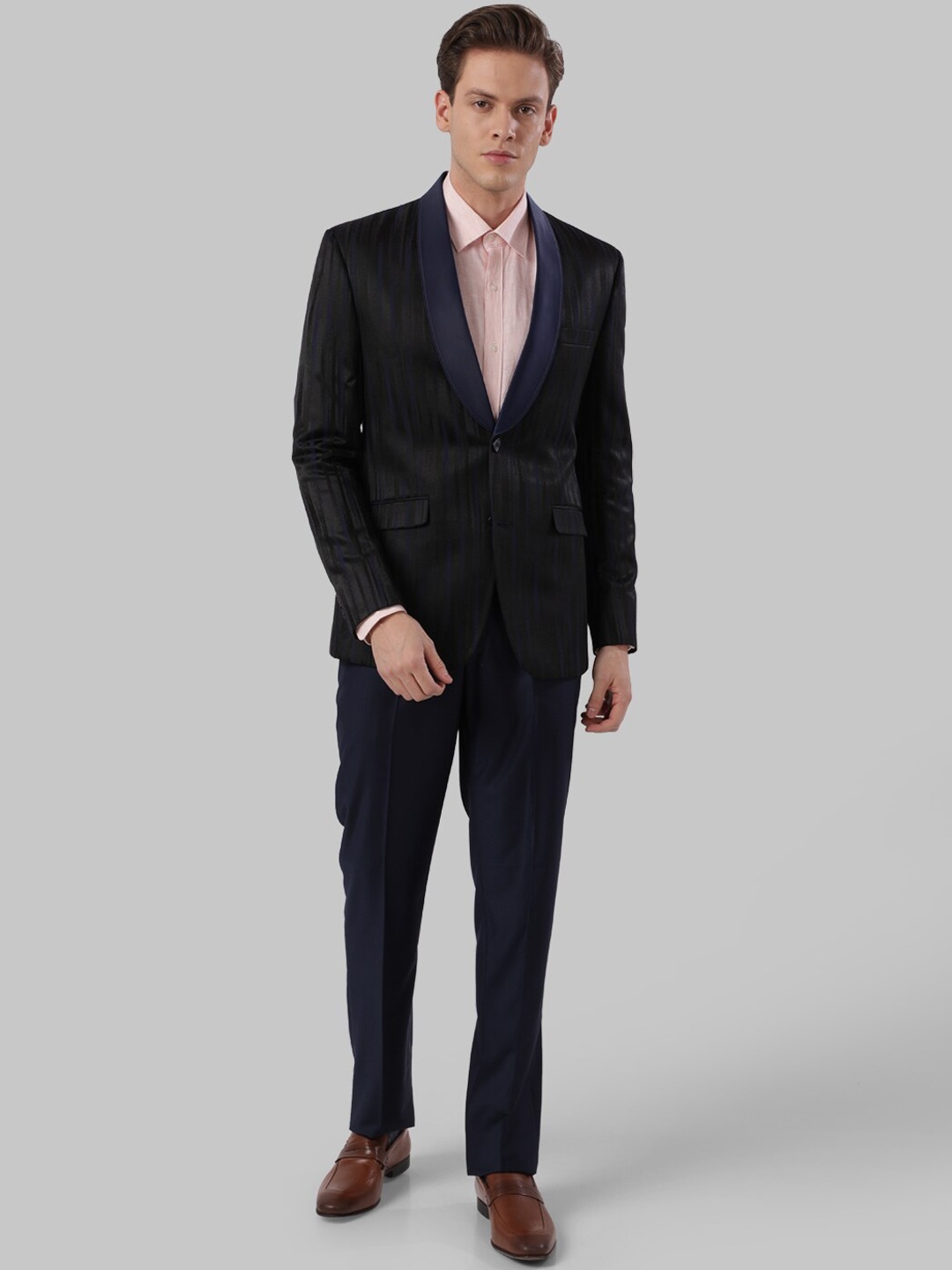 

Ethnix By Raymond Men Blue Solid Formal Suits