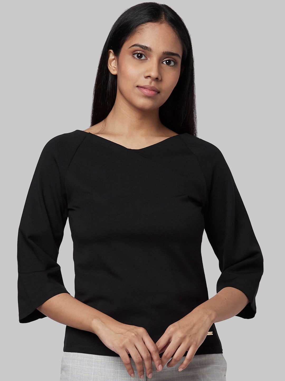 

Park Avenue Woman Women Black Solid Top
