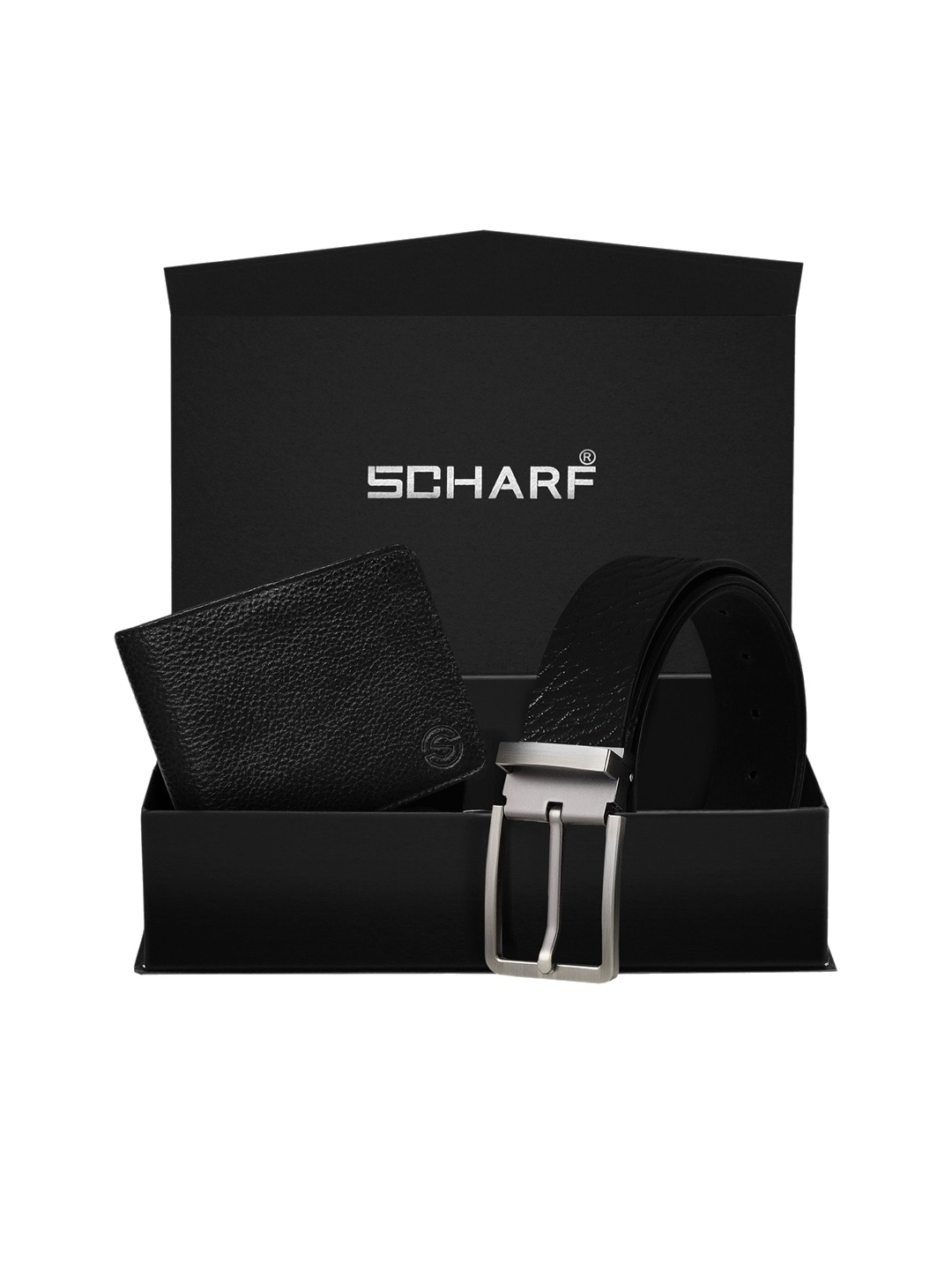 

SCHARF Men Black Genuine Leather Accessory Gift Set