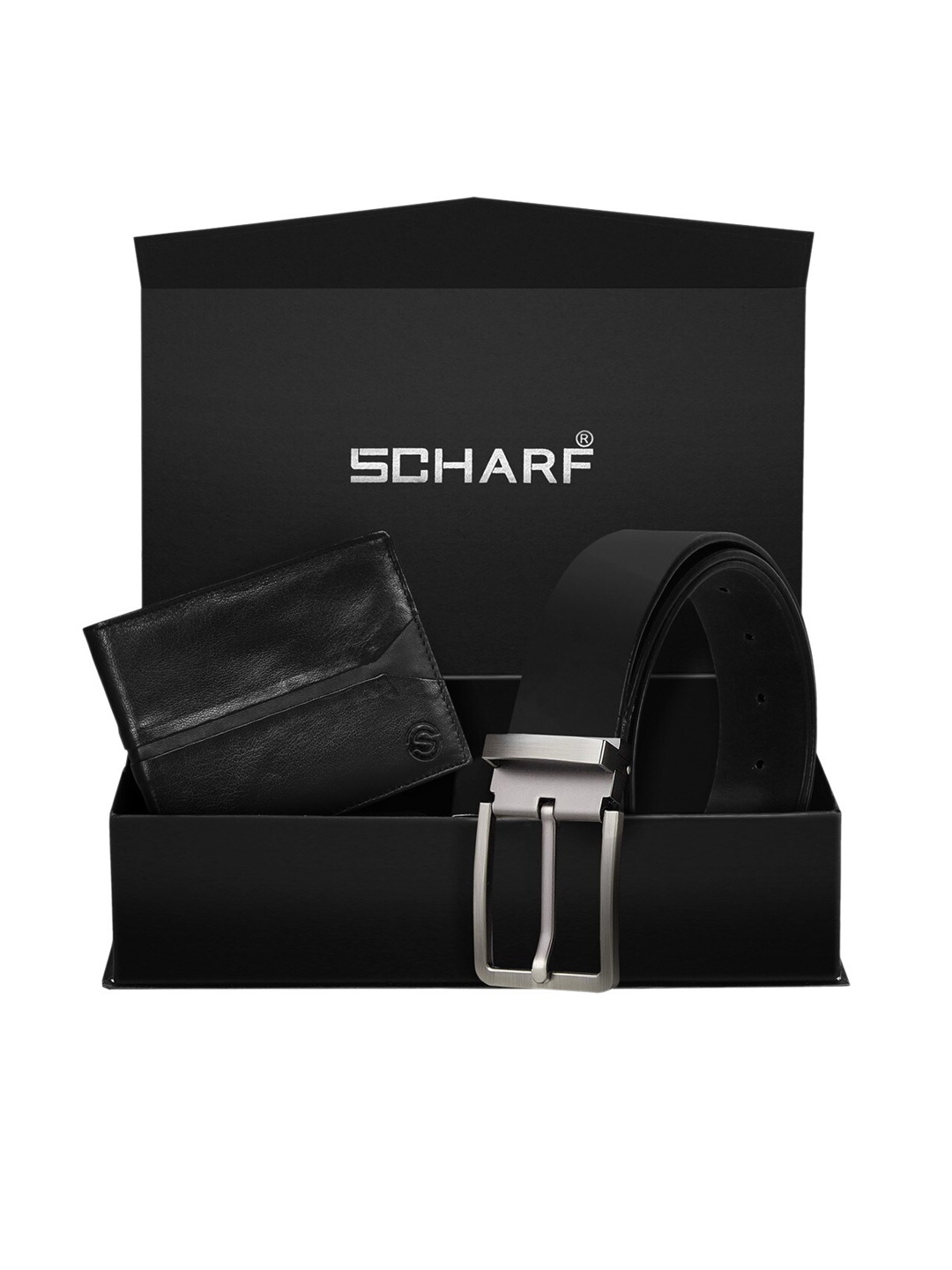 

SCHARF Men Black Genuine Leather Accessory Gift Set