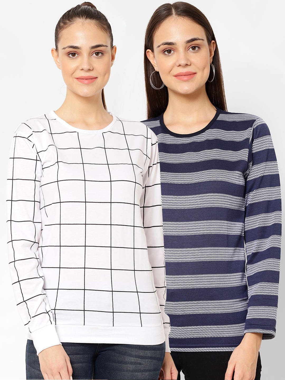 

MACK JONNEY Women Pack Of 2 T-shirts, White