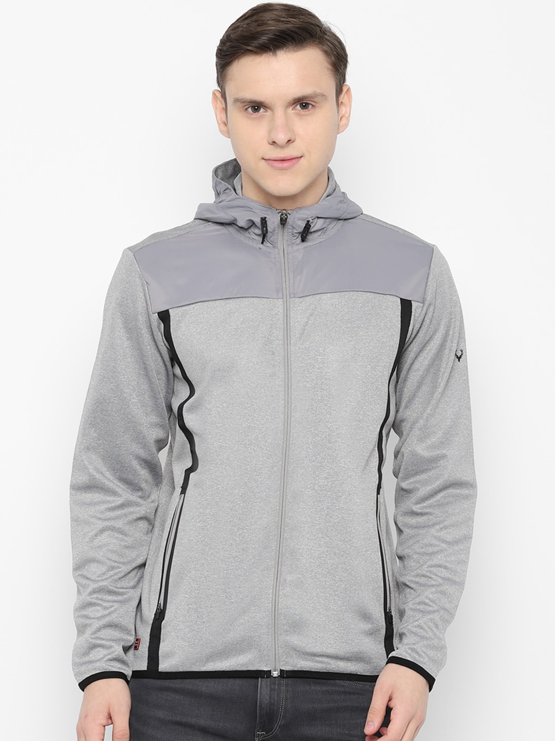 

Allen Solly Sport Men Grey Solid Sweatshirt