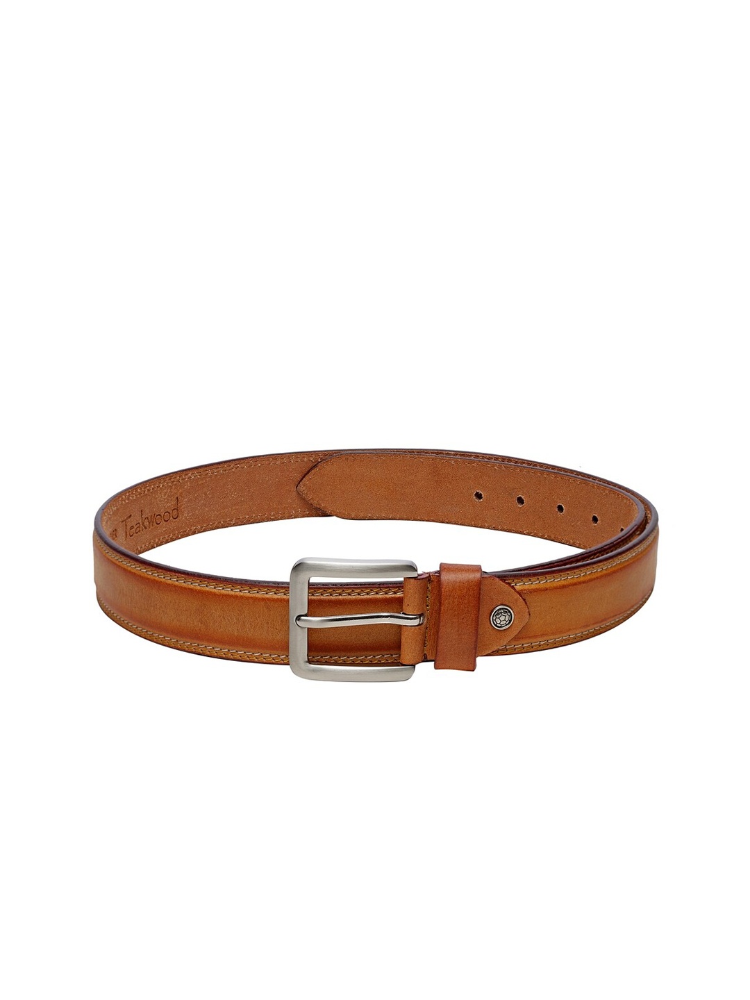 

Teakwood Leathers Men Tan Brown Solid Leather Belt