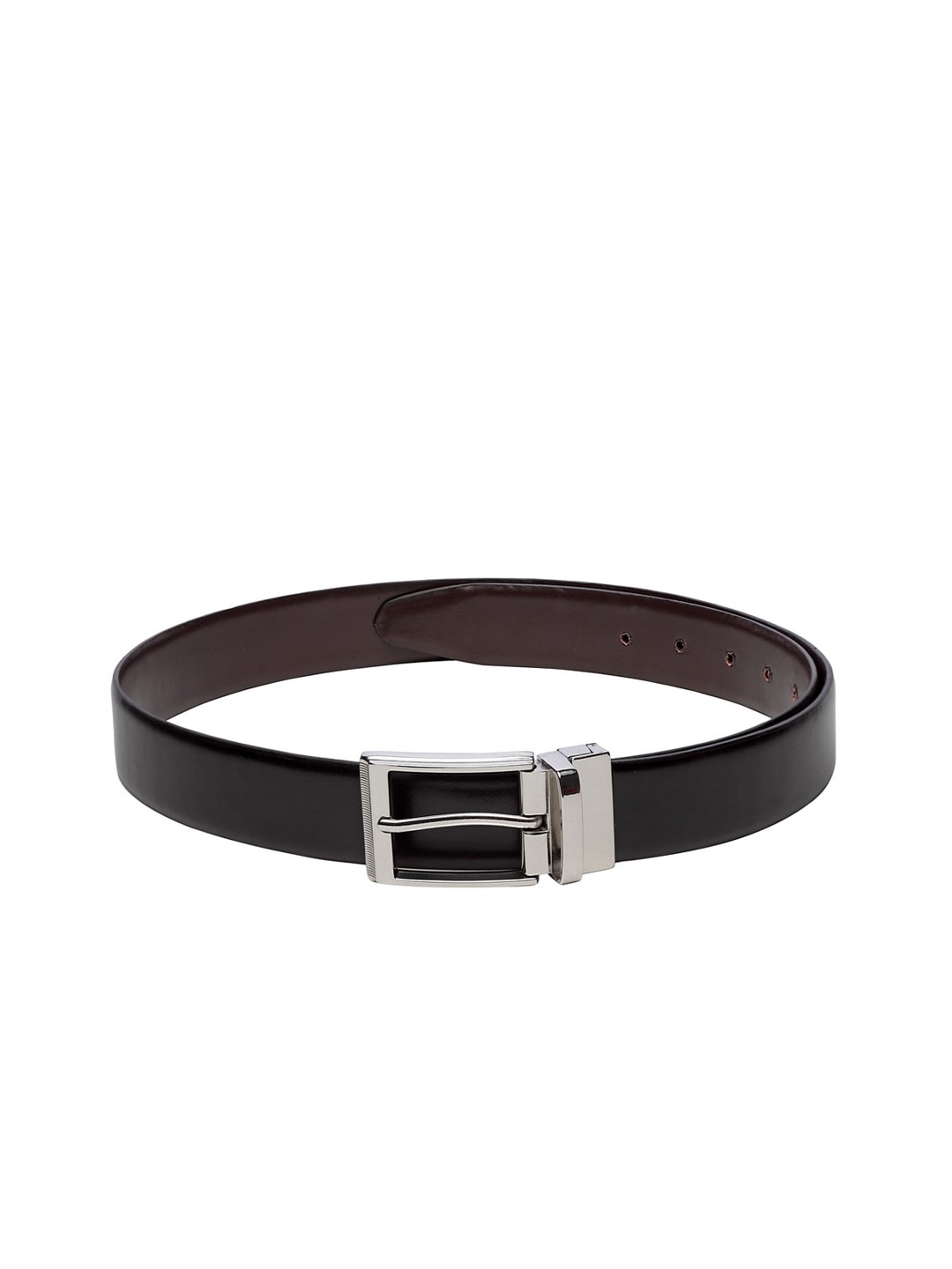

Teakwood Leathers Men Black & Brown Solid Reversible Genuine Leather Belt