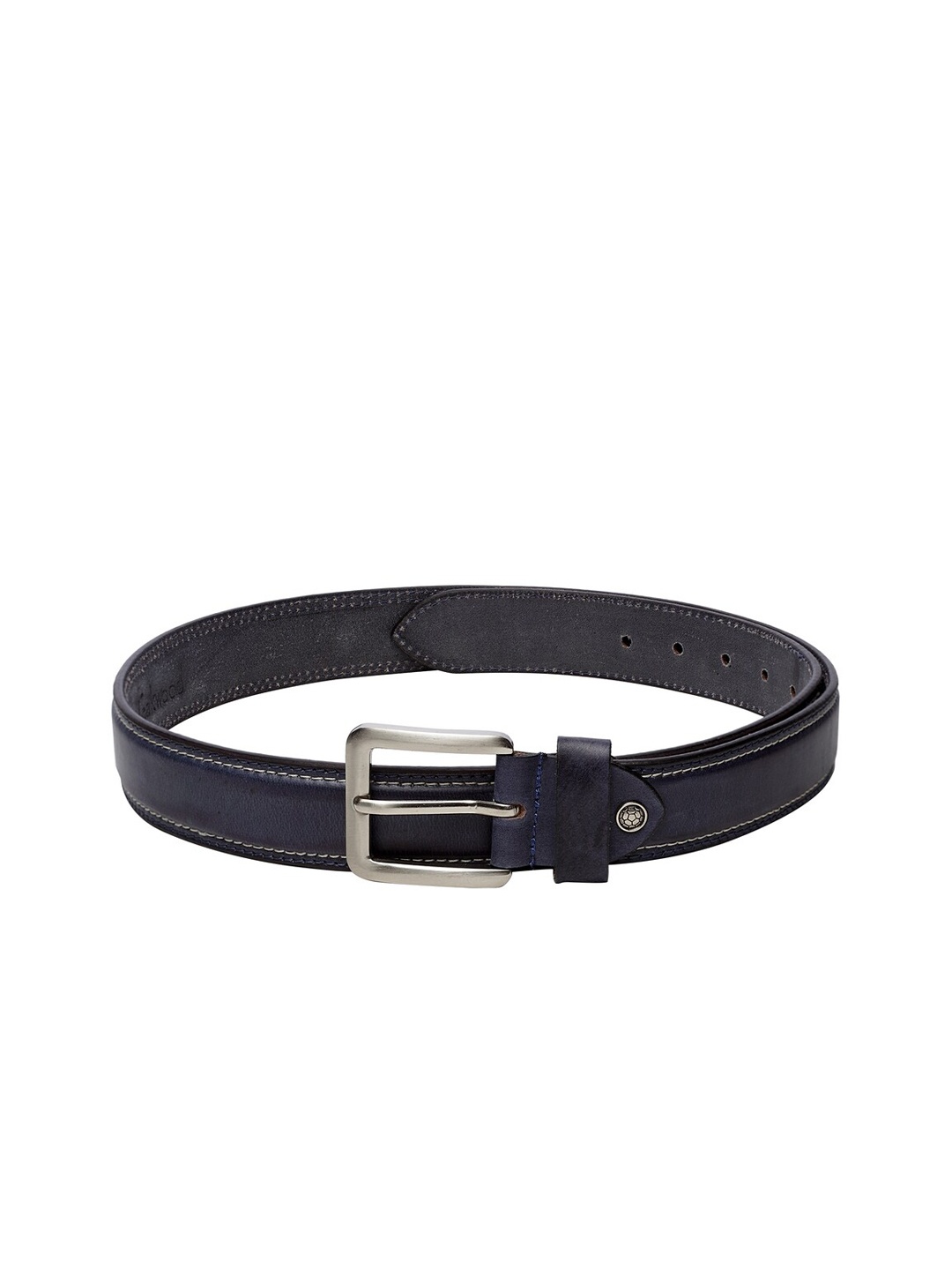 

Teakwood Leathers Men Blue Solid Leather Belt