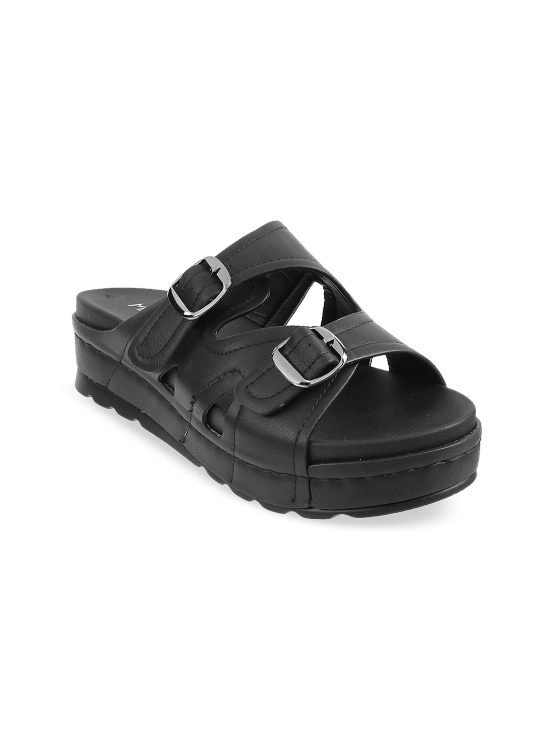 

Metro Women Black Solid Sandals
