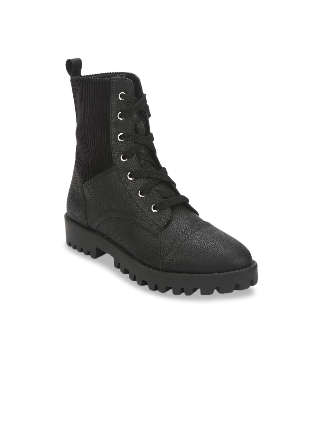 

Truffle Collection Women Black Solid Heeled Boots