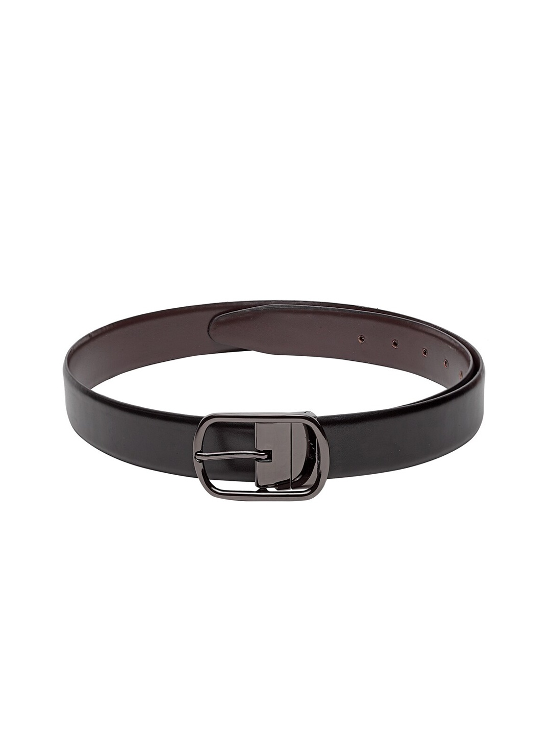 

Teakwood Leathers Men Black & Brown Solid Reversible Genuine Leather Belt