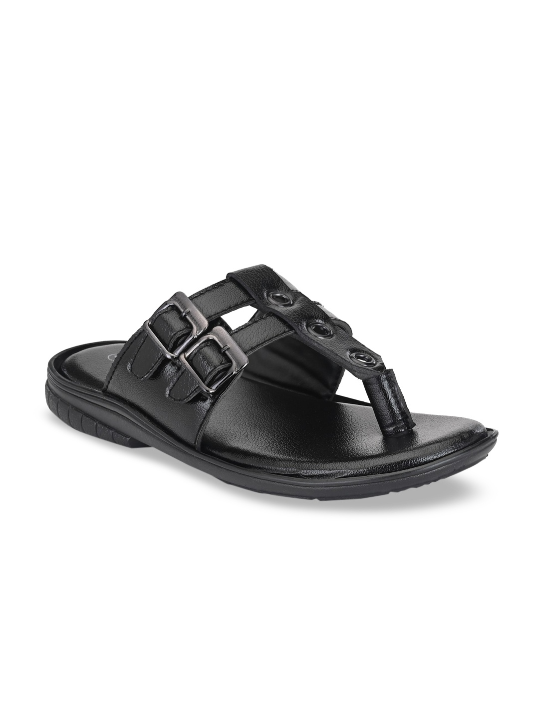 

BUCIK Men Black Comfort Sandals