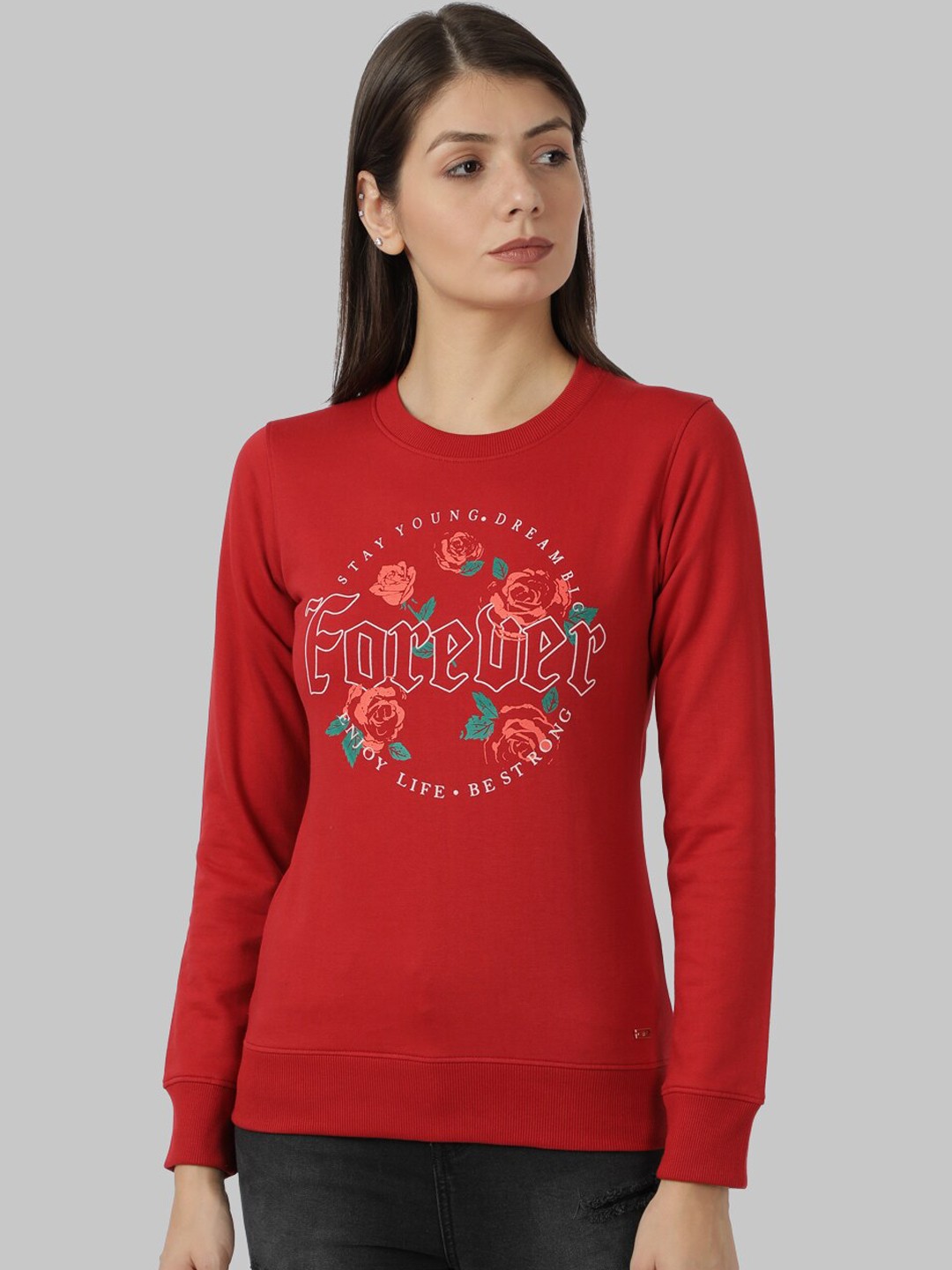 

Park Avenue Woman Women Red Printed Sweatshirt