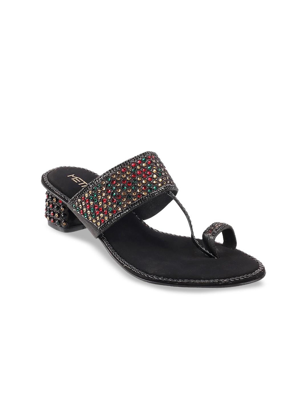 

Metro Women Black Embellished Heels