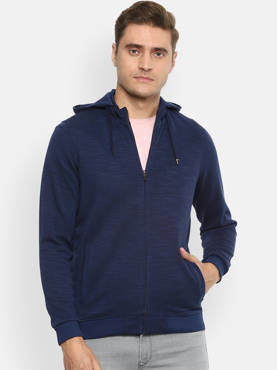 

Louis Philippe Sport Men Navy Blue Solid Sweatshirt