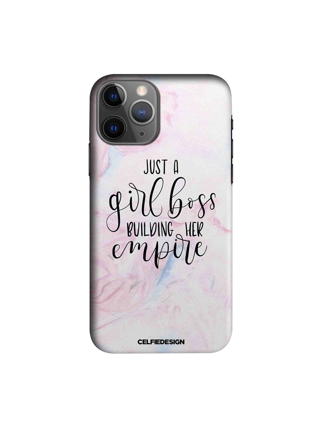 

CelfieDesign White & Pink Boss Lady Printed iPhone 11 Pro Max Sustainable Back Cover