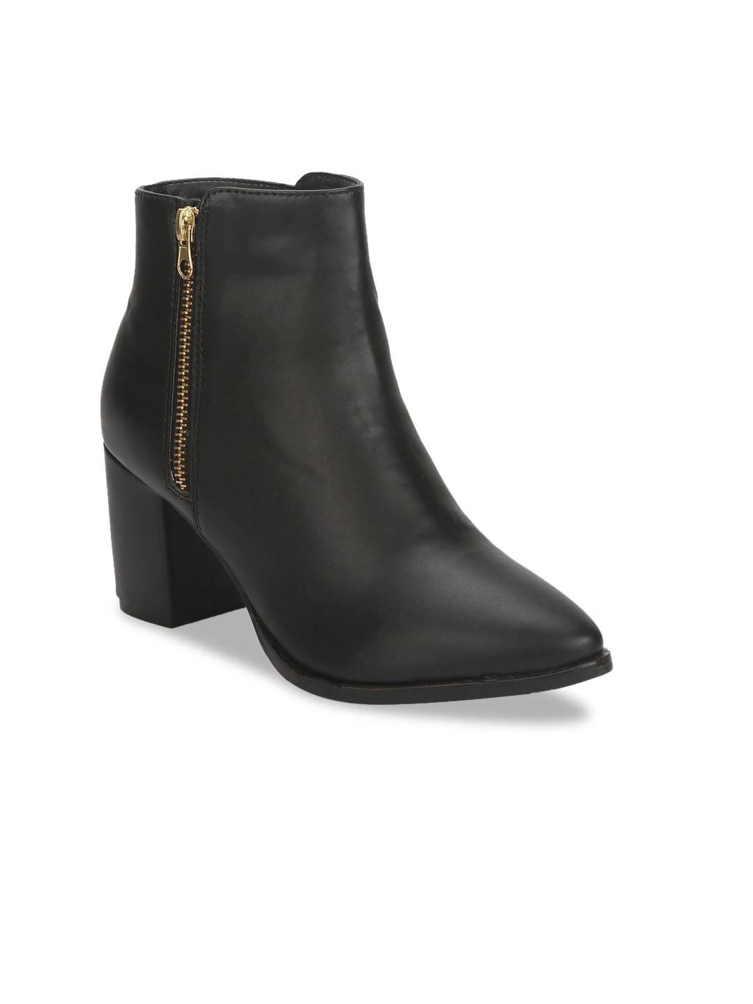 

Truffle Collection Women Black Solid Heeled Boots