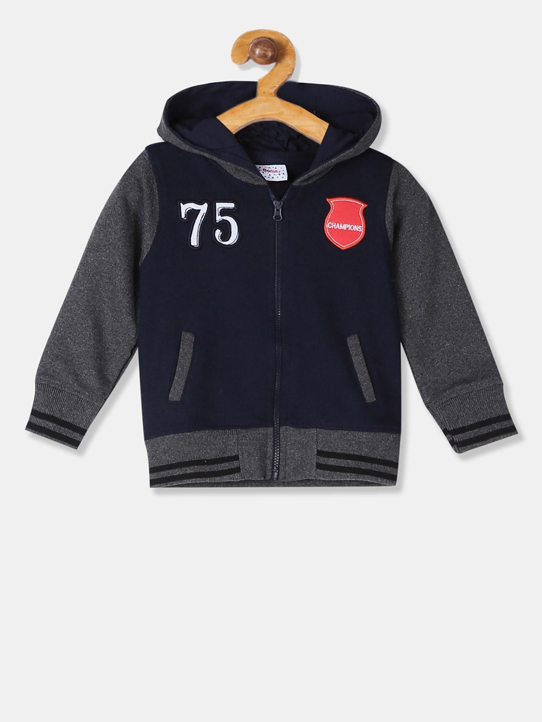 

Donuts Boys Navy Blue & Grey Colorblocked Sweatshirt