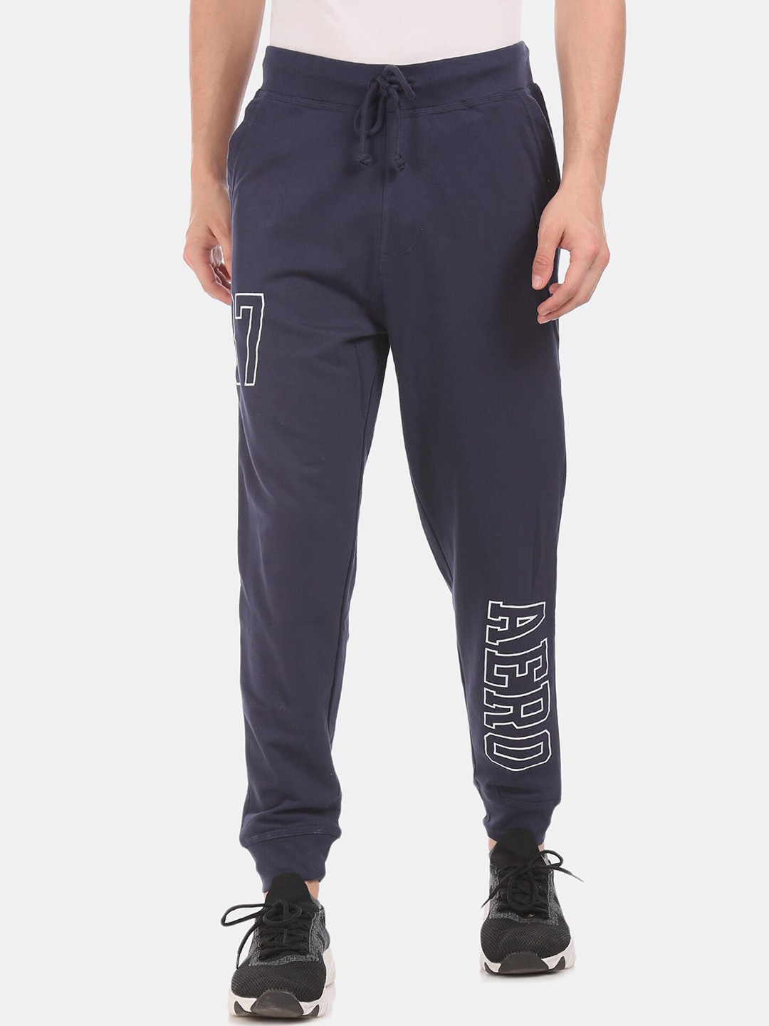

Aeropostale Men Navy Blue Solid Joggers