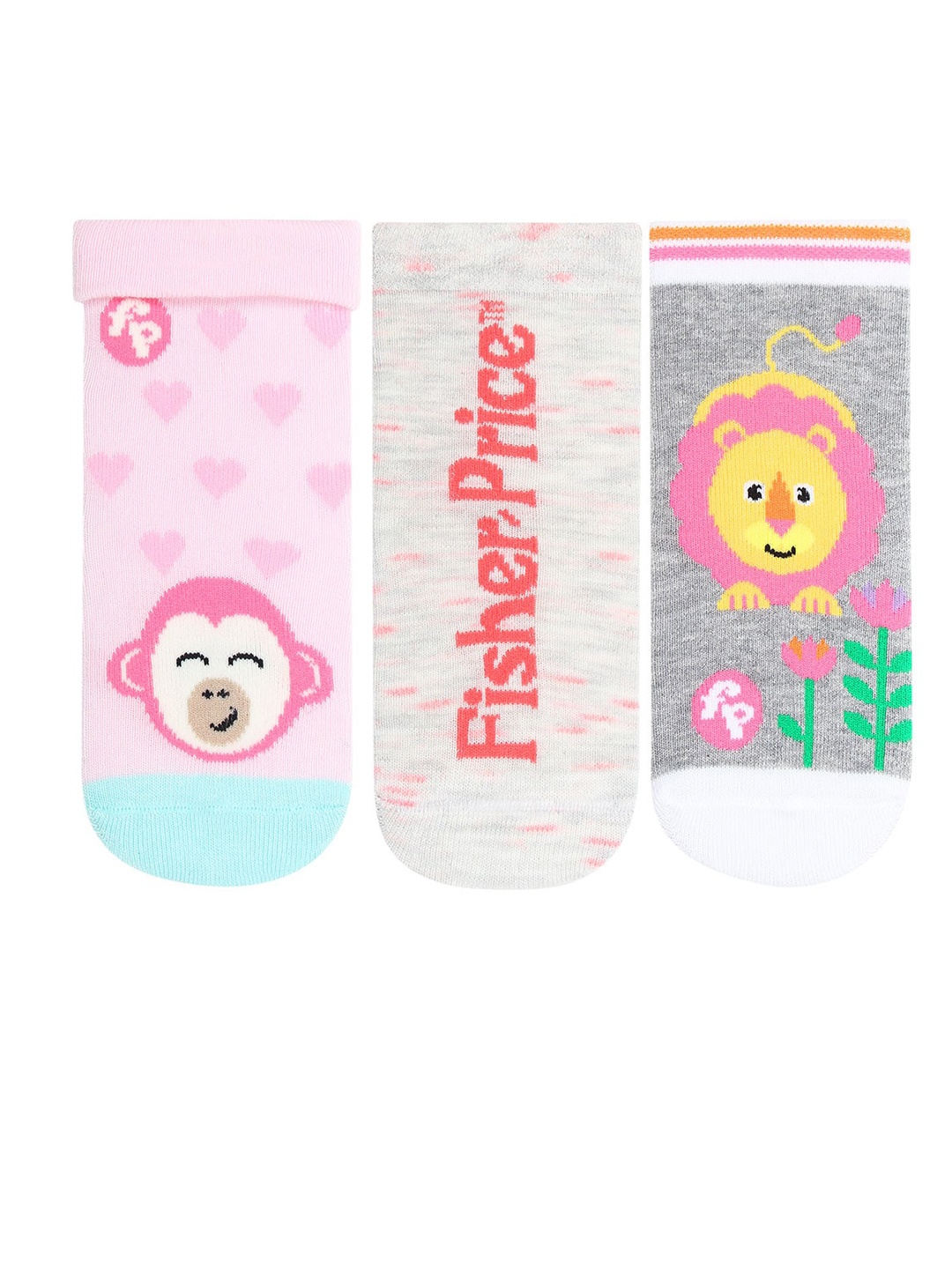 

Bonjour Infant Girls Pack Of 3 Assorted Ankle-Length Socks