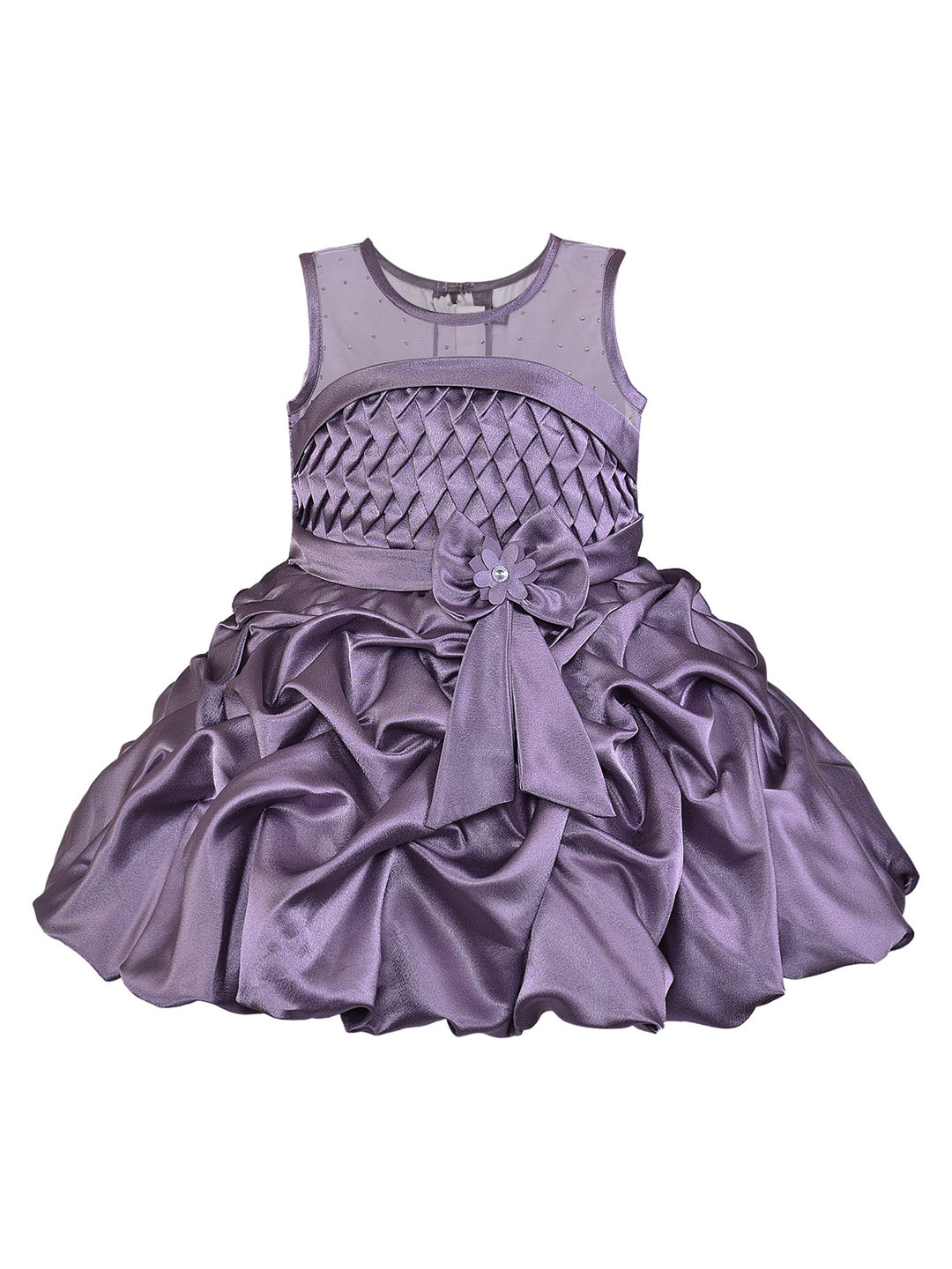 

Wish Karo Girls Lavender Printed Fit and Flare Dress