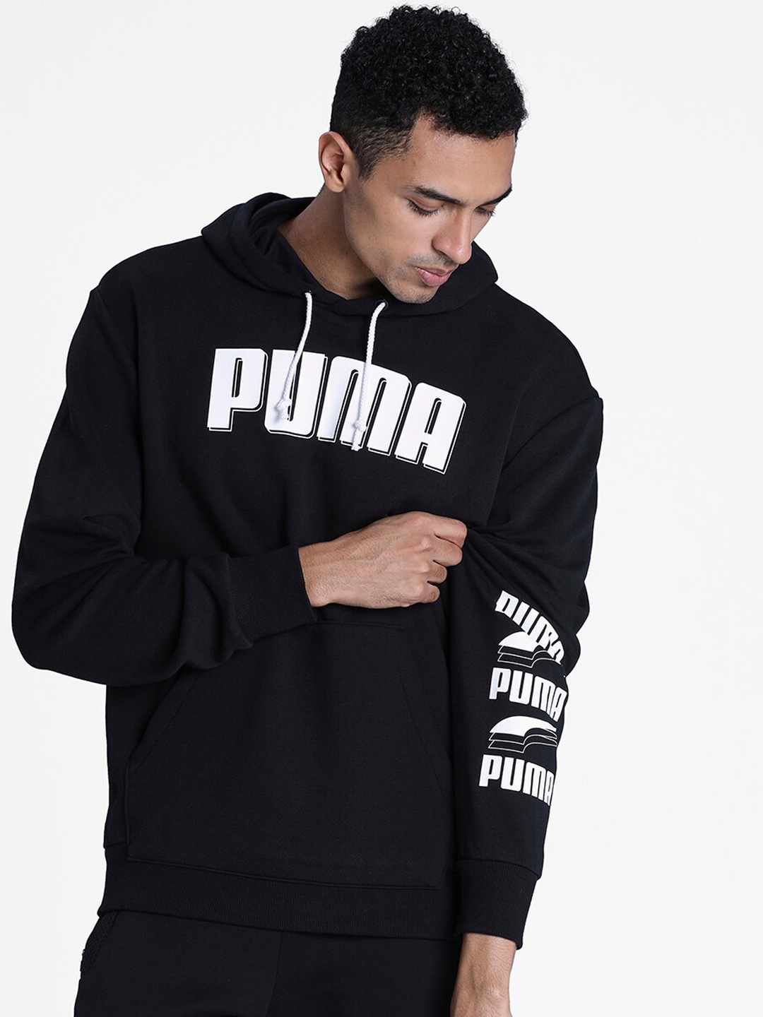 

Puma Men Black Printed Sporty Jacket