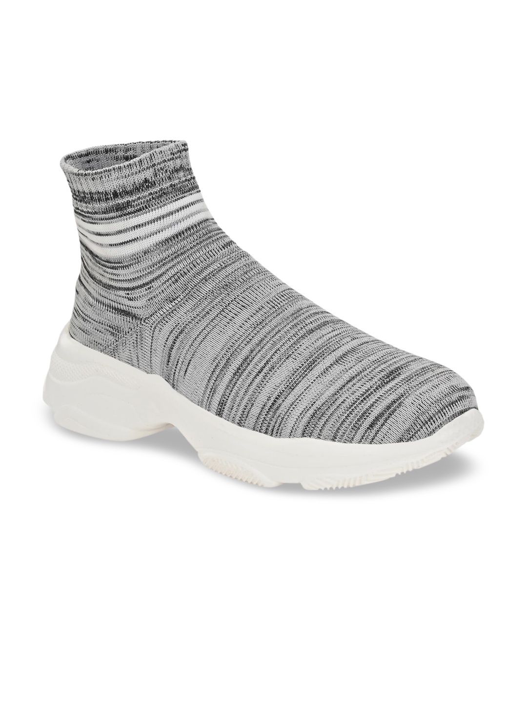 

Big Fox Men Grey Mid Top Running Shoes