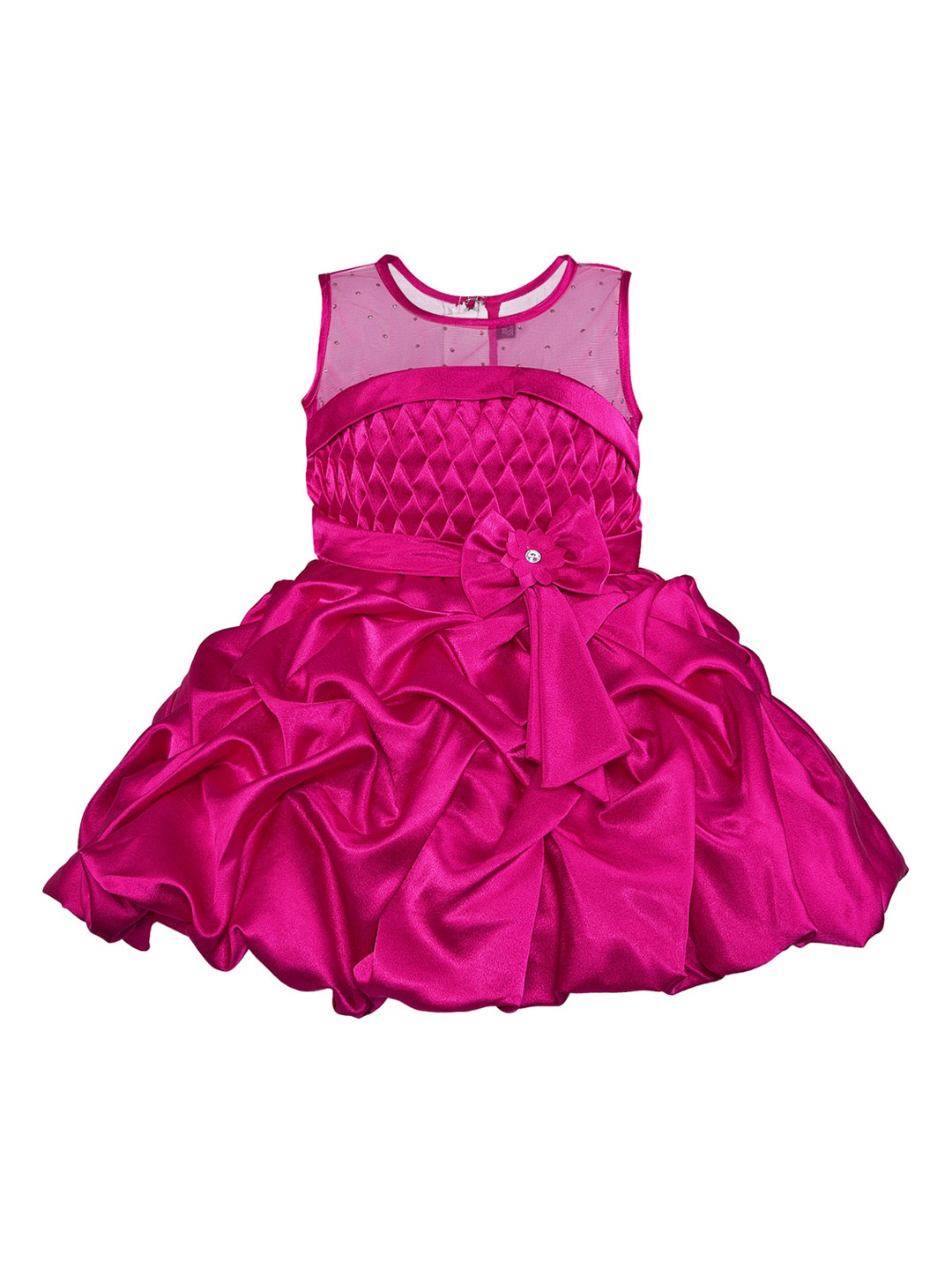 

Wish Karo Girls Pink Embellished Fit and Flare Dress
