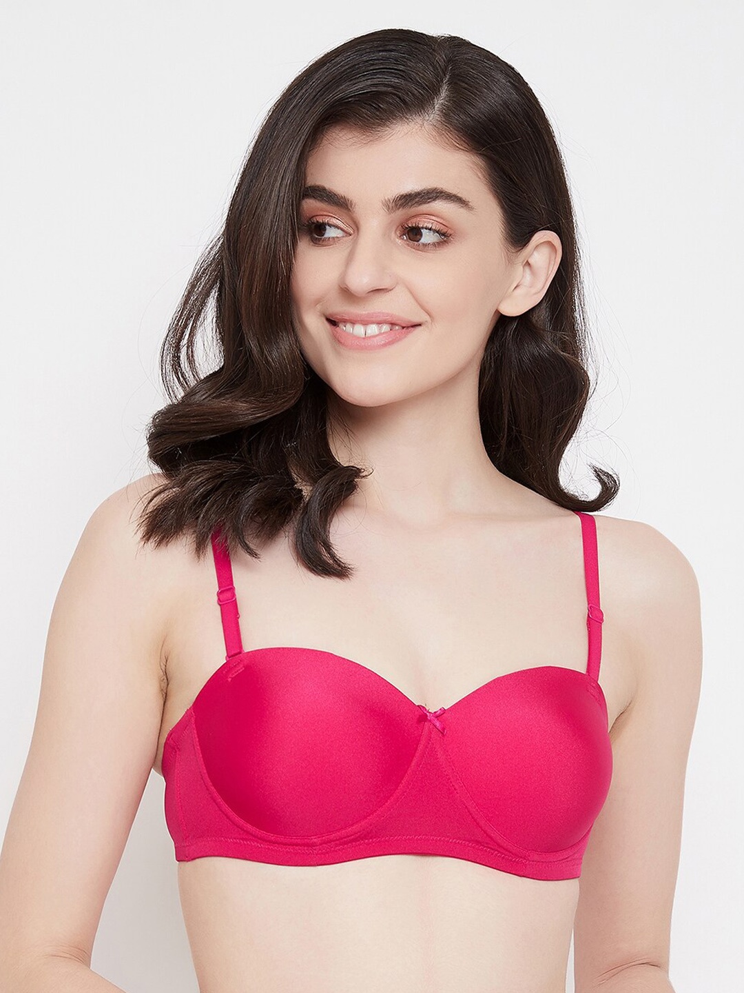 

Clovia Pink Solid Lightly-Padded & Underwired T-Shirt Bra BR1554P1434D