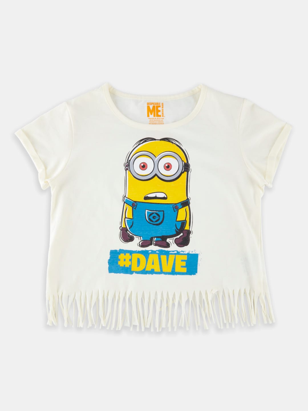 

POPPERS by Pantaloons Girls Off-White Printed Round Neck T-shirt