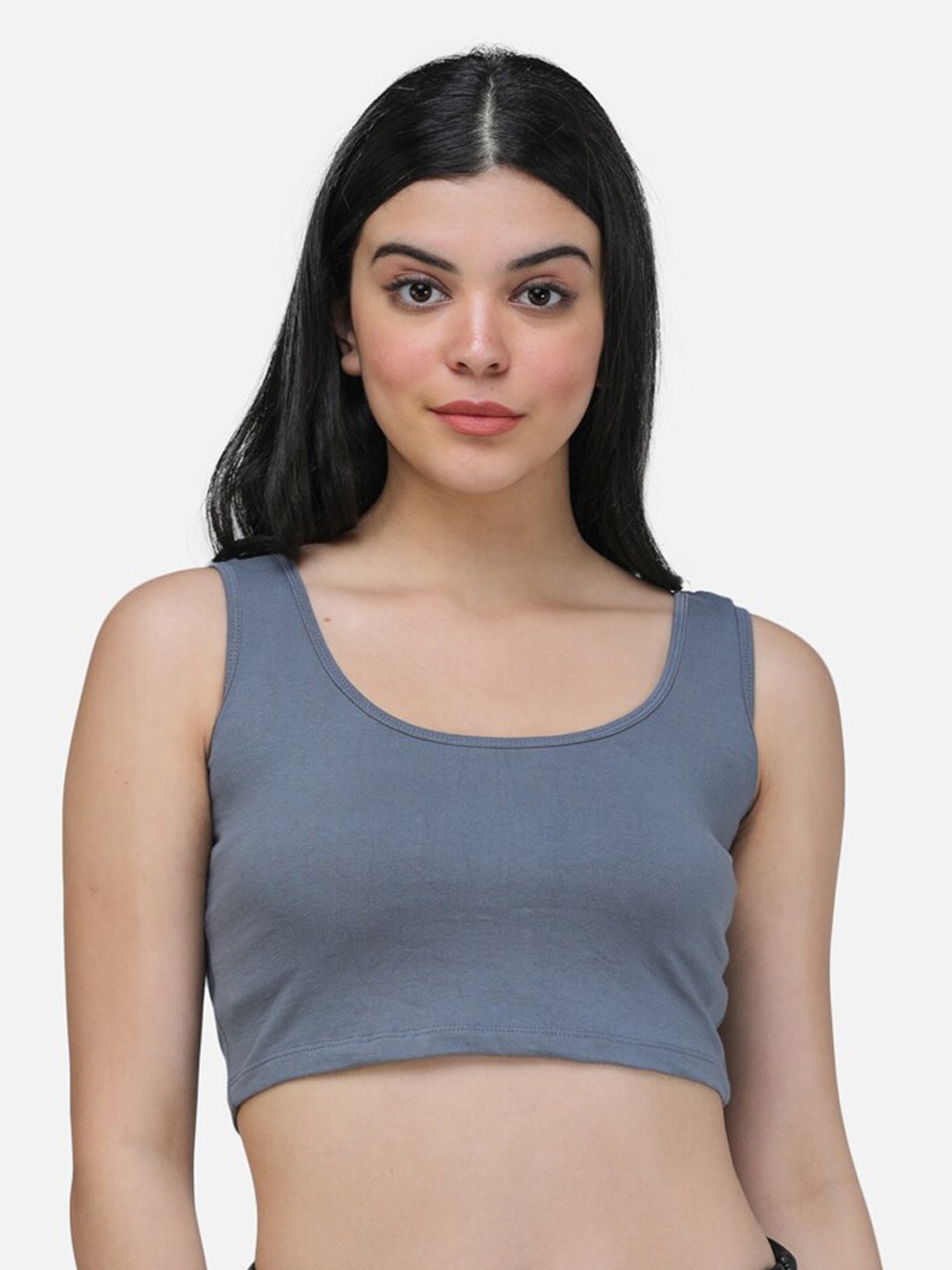 

SCORPIUS Women Grey Solid Tank Top