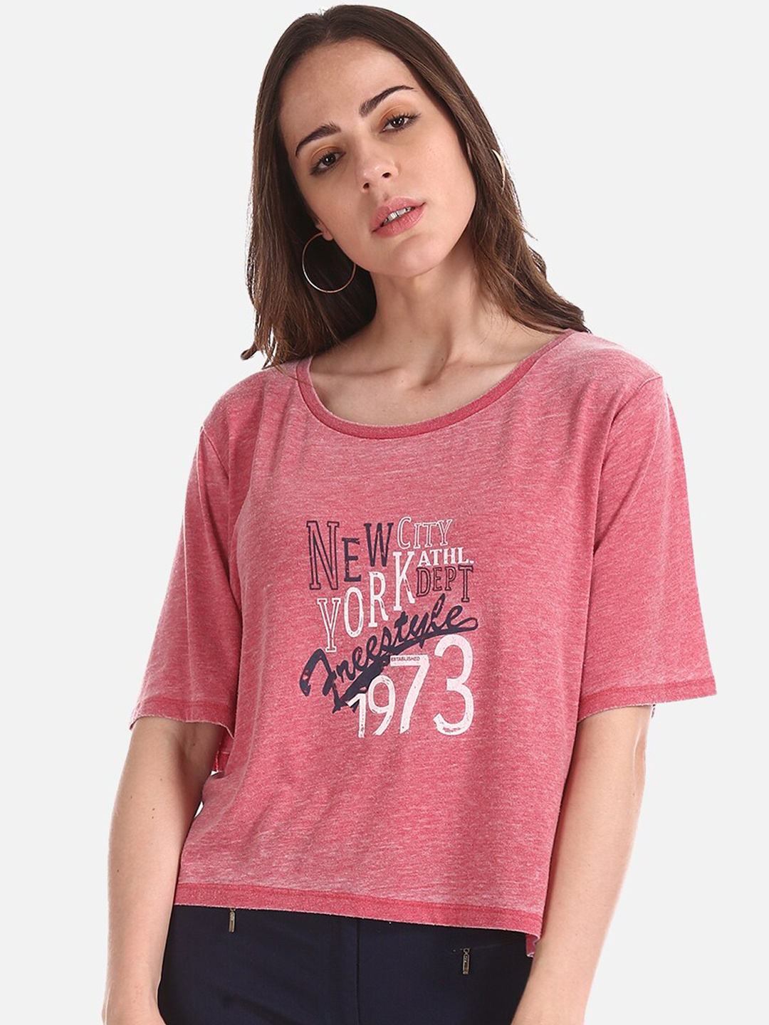 

Cherokee Women Red Printed Top