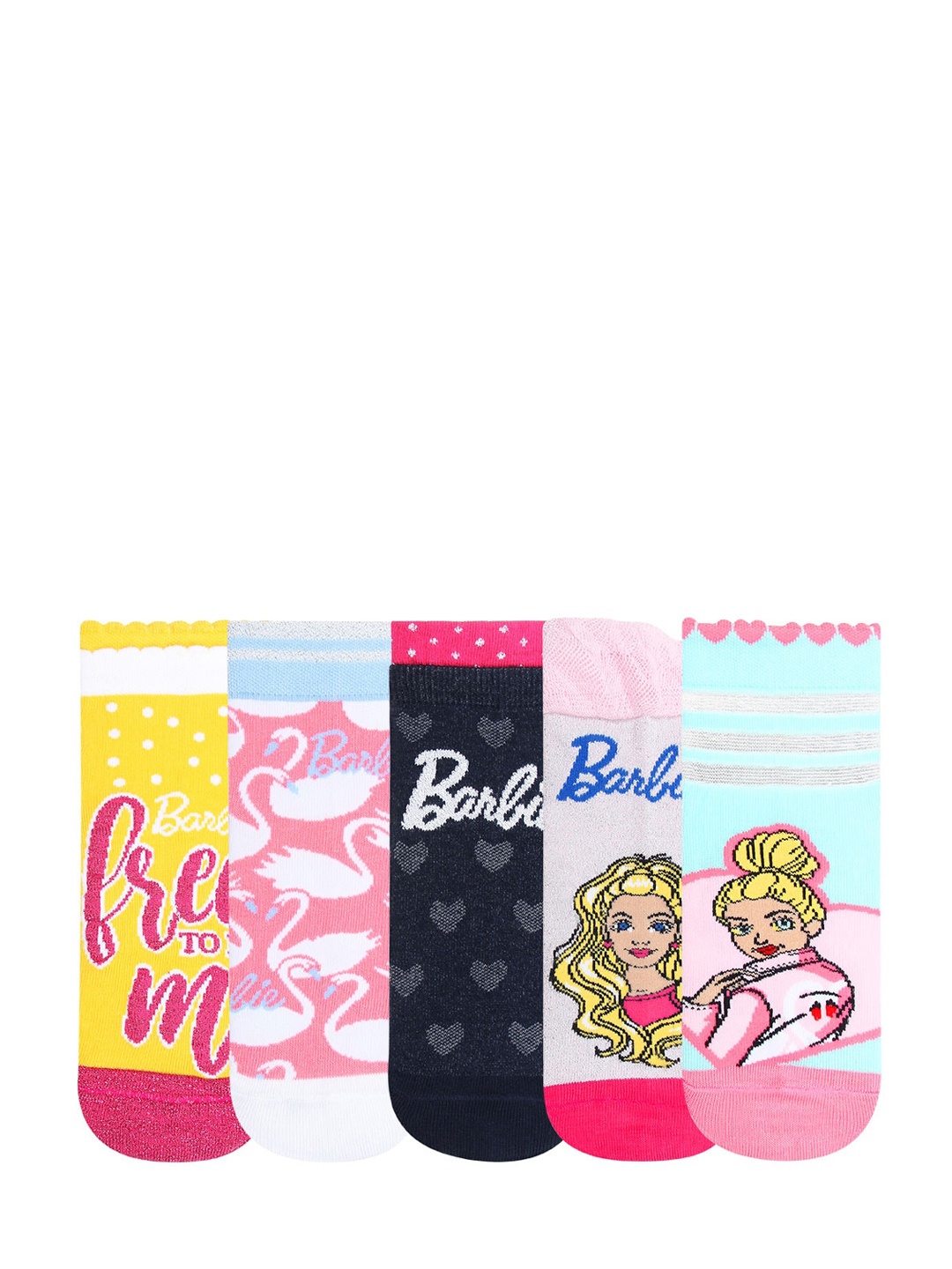 

Bonjour Girls Pack Of 5 Assorted Ankle-Length Socks