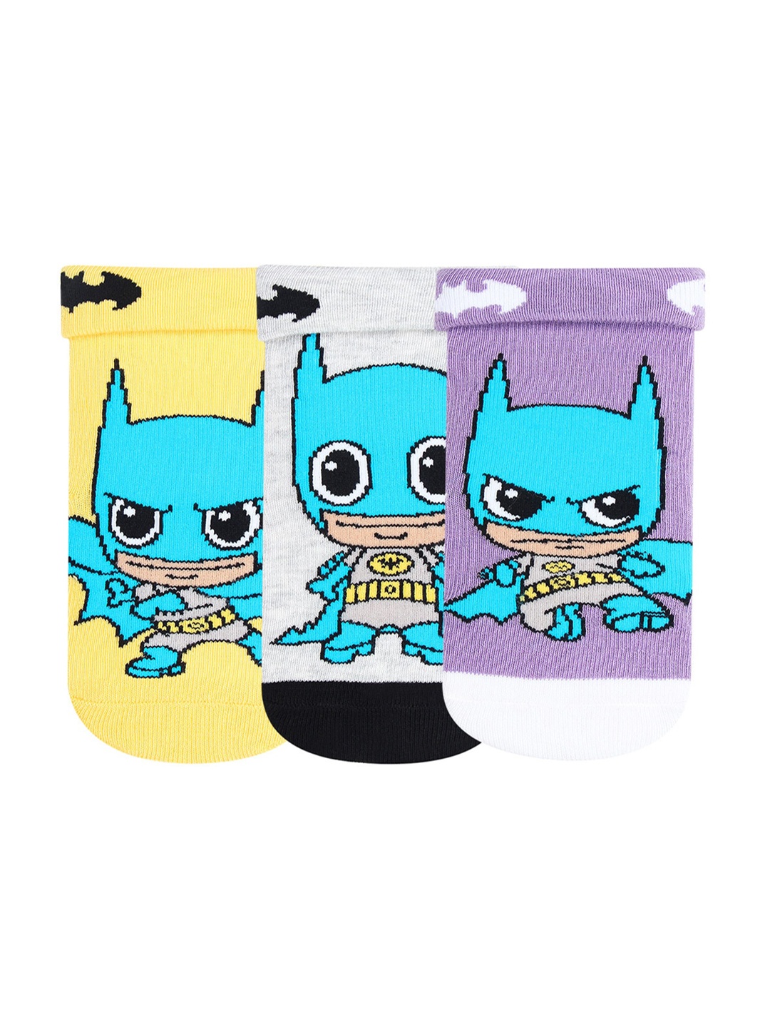 

Bonjour Boys Pack of 3 Assorted Chibi Batman Ankle-Length Socks