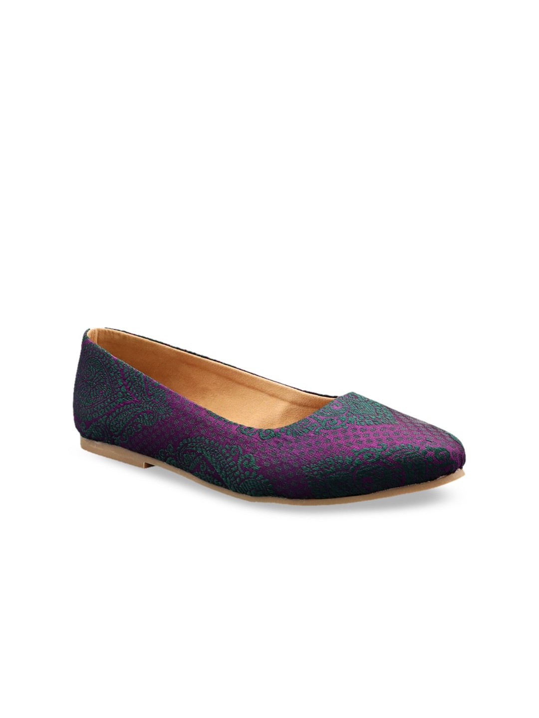 

Kanvas Women Purple Solid Fabric Ballerinas