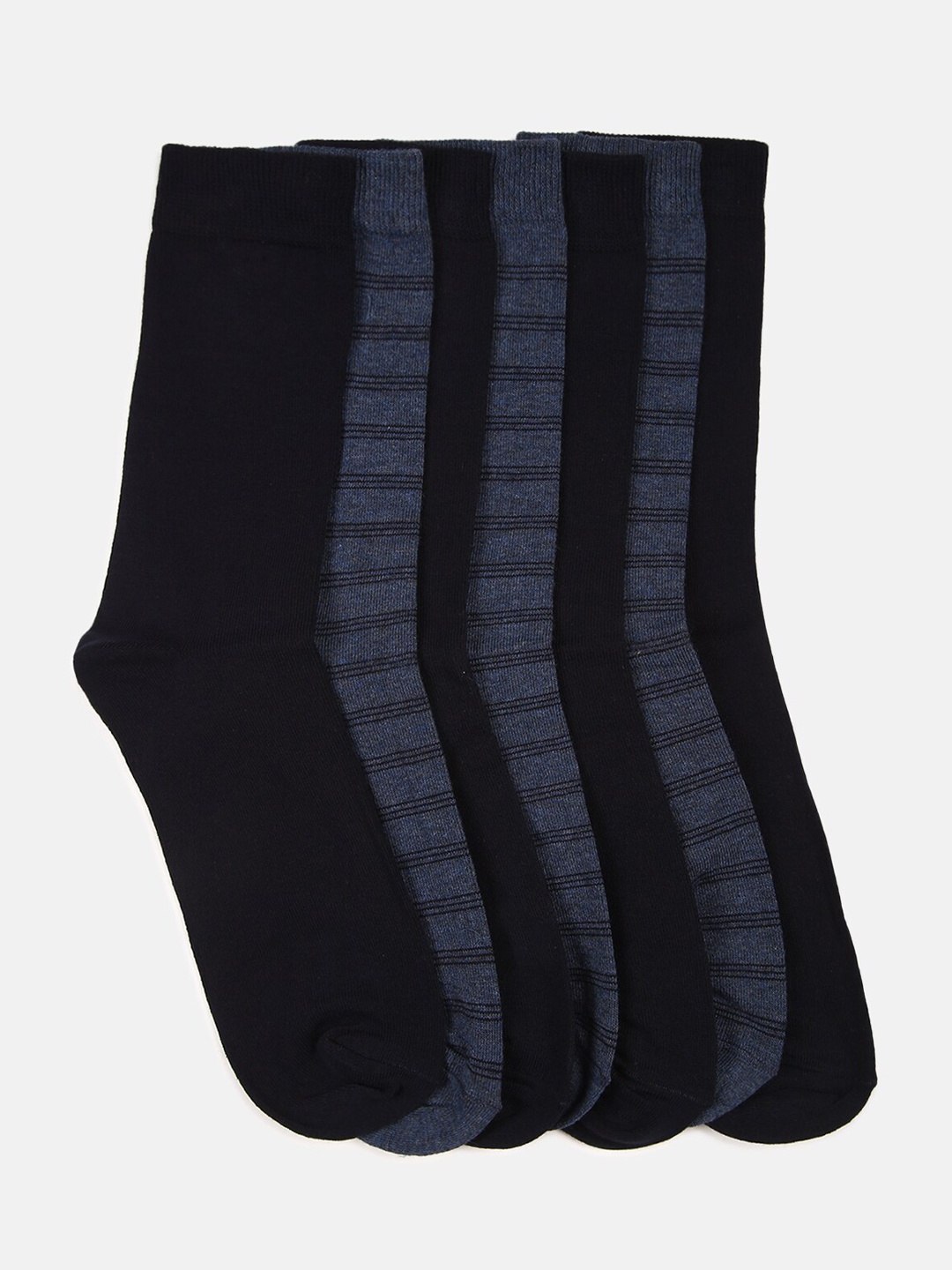 LINDBERGH Men Pack of 7 Calf-Length Socks, Blue